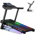 Aeriflo Laufband für Zuhause, bis 20 km/h, 20 % Steigung, 51 × 140 cm Lauffläche