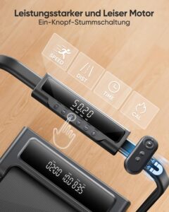 4-in-1 Walking Pad Laufband, klappbar, bis 12 km/h, 2,5 HP, Steigung, Fernbedienung und App – Bild 4
