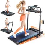 6-in-1 Laufband, klappbar, 3,0 HP, bis 12 km/h, 2–12 % Steigung, Tisch und RGB-Lichter, bis 150 kg