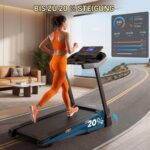 Aeriflo Laufband für Zuhause, bis 20 km/h, 20 % Steigung, 51 × 140 cm Lauffläche – Bild 4