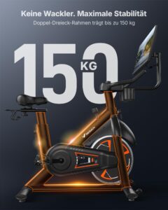 MERACH Heimtrainer mit 21,5 Zoll FHD-Display, automatischem Widerstand, App und Belastbarkeit bis 150 kg – Bild 5