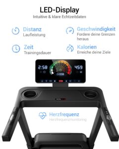 LONTEK Laufband, klappbar, bis 14 km/h und 16 % Steigung – Bild 3