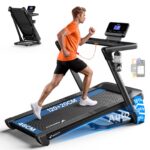 MERACH T31 Laufband, 46 × 140 cm Lauffläche und 18 % automatische Steigung