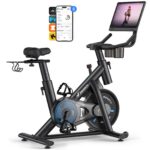 MERACH Heimtrainer mit 15,6 Zoll FHD-Display, Magnetbremse, App, Zwift und Kinomap, bis 136 kg