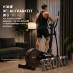 Niceday Crosstrainer für Zuhause, 40 cm Schrittlänge, stabile Konstruktion, belastbar bis 180 kg – Bild 3