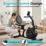 Wenoker Liege-Heimtrainer mit 16 Widerstandsstufen, Pulssensoren, LCD-Display und Rückenlehne, bis 160 kg – Bild 5