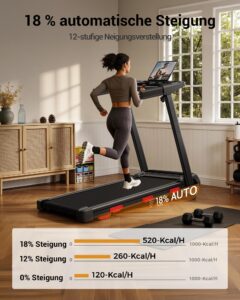 LONTEK Laufband für Zuhause mit automatischer Steigung bis 18 % – Bild 2